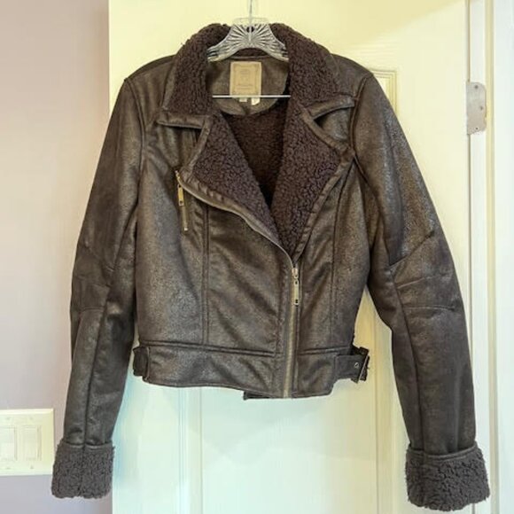 Faux Shearling Moto jacket - Picture 9 of 9